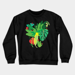 Rain Forest Organic Abstraction Crewneck Sweatshirt